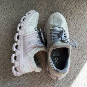 On Running Cloud Sneakers in Light Gray and White